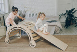 Wooden climbing ramp/slide XXL - Natural - Katehaa