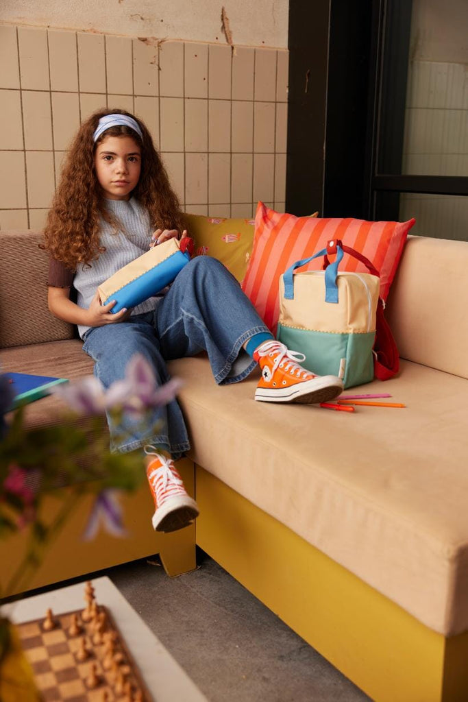 Pennenzak - Wonders Sandy yellow + Radar blue