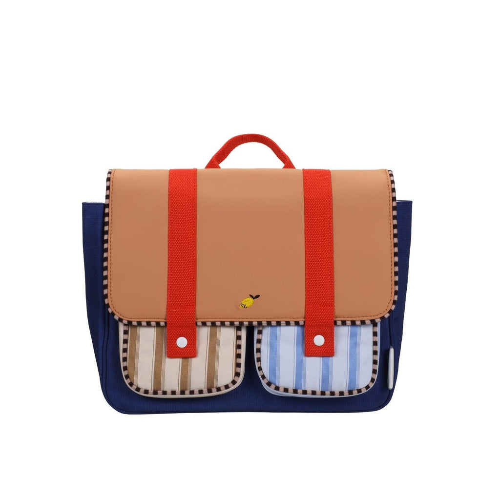 Schooltas - Wonders Jane beige + Ned blue - Sticky Lemon
