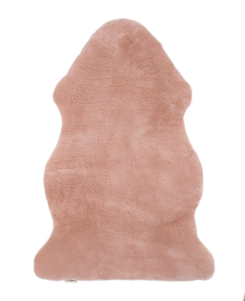 Tapis Wrigglemat en Peau de Mouton - Rose - BINIBAMBA