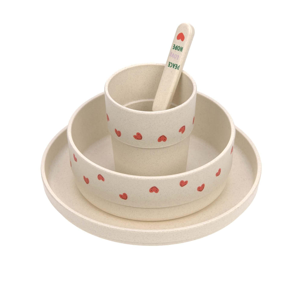 Serviesset - Happy Rascals Heart Lavender