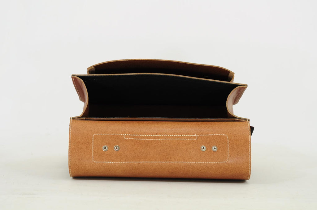 Lederen kleutertas - Chestnut