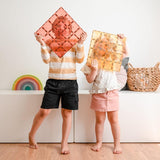 2 pieces - Pastel Lemon & Peach - Base Plate Pack - CONNETIX