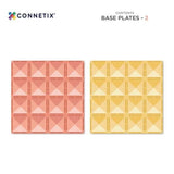 2 pieces - Pastel Lemon & Peach - Base Plate Pack - CONNETIX
