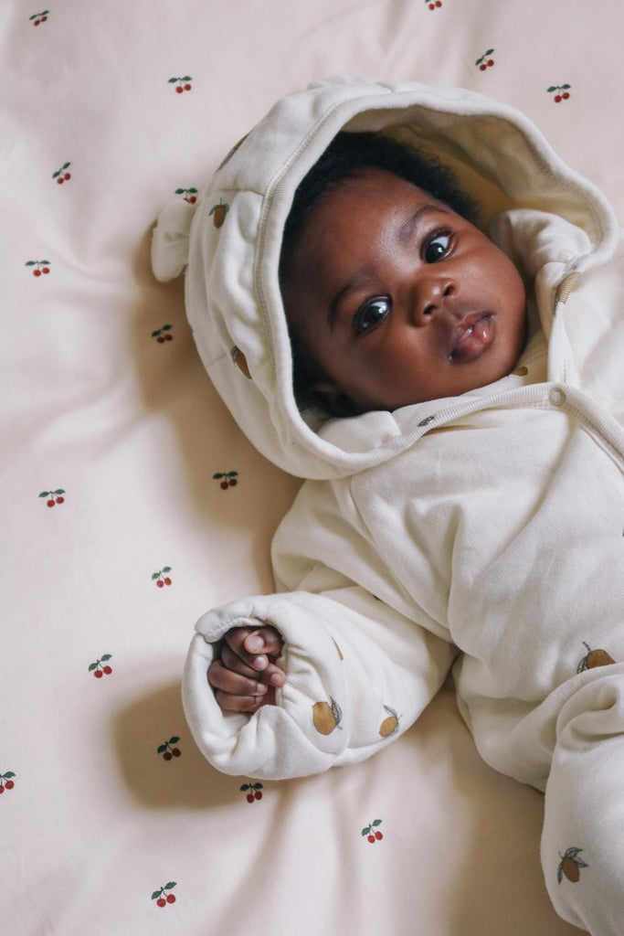 New born onesie met kap - Lemon
