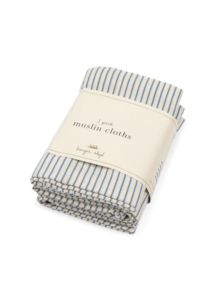 Tetradoeken 3 pack muslin cloth - Stripe Bluie