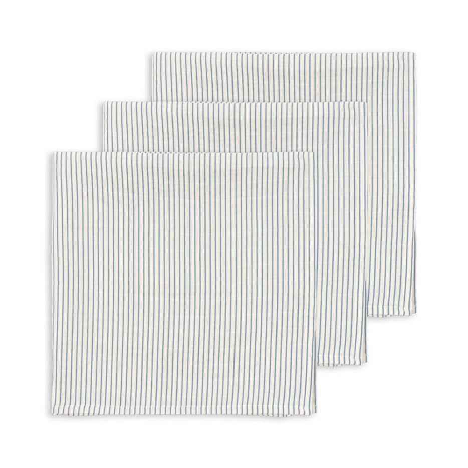Tetradoeken 3 pack muslin cloth - Stripe Bluie