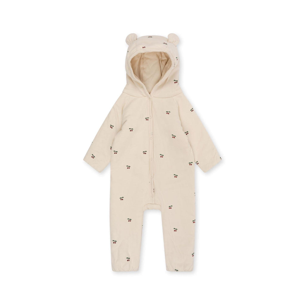 Newborn onesie met kap - Cherry