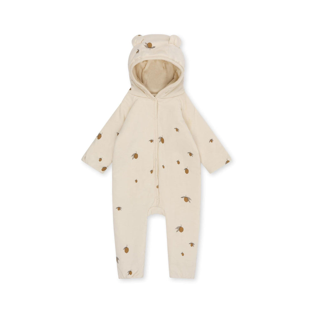 New born onesie met kap - Lemon
