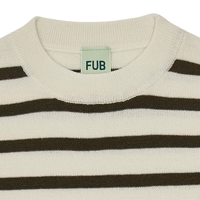 Longsleeve tee - t-shirt met lange mouwen ecru/forest - FUB
