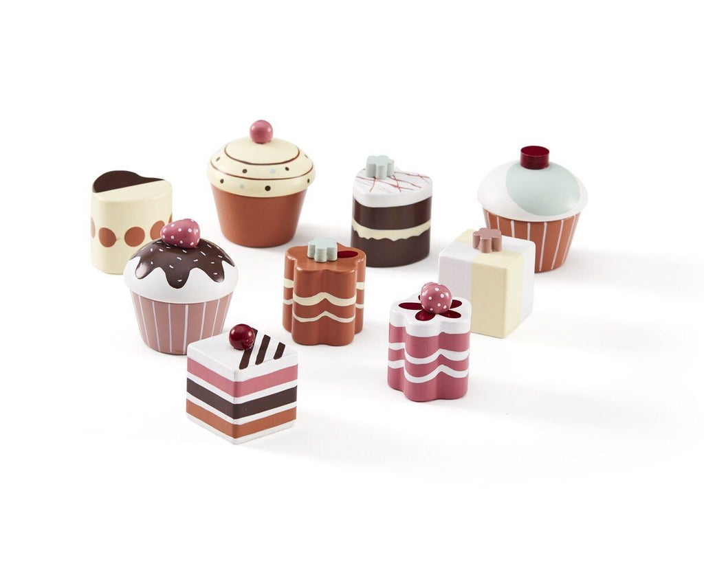 9 houten speelgoed taartjes - Kid's Concept
