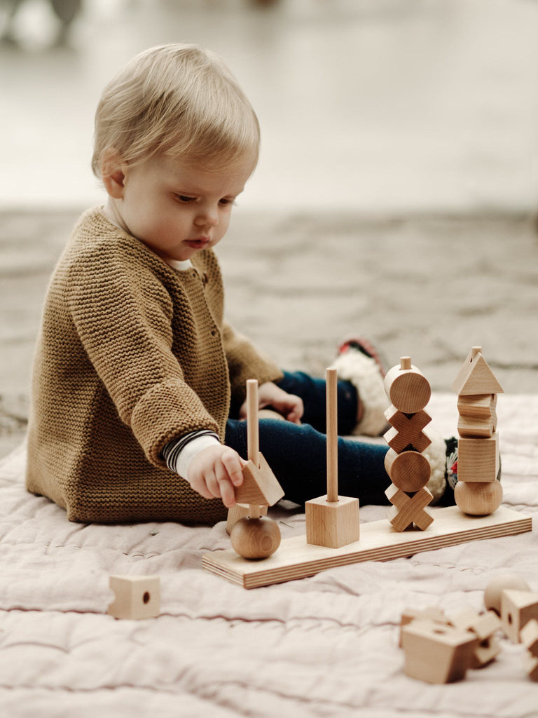 Wooden Story - Houten stapelaar 4 rijen - Natural