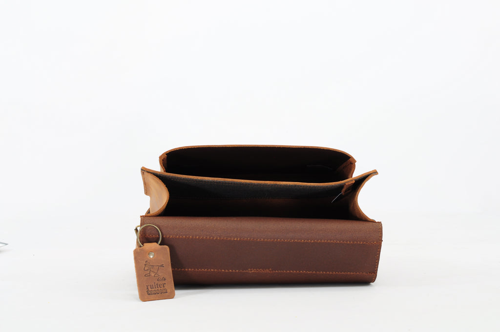 Cartable de maternelle en cuir - Cartable marron Ranger - Sacs d'équitation