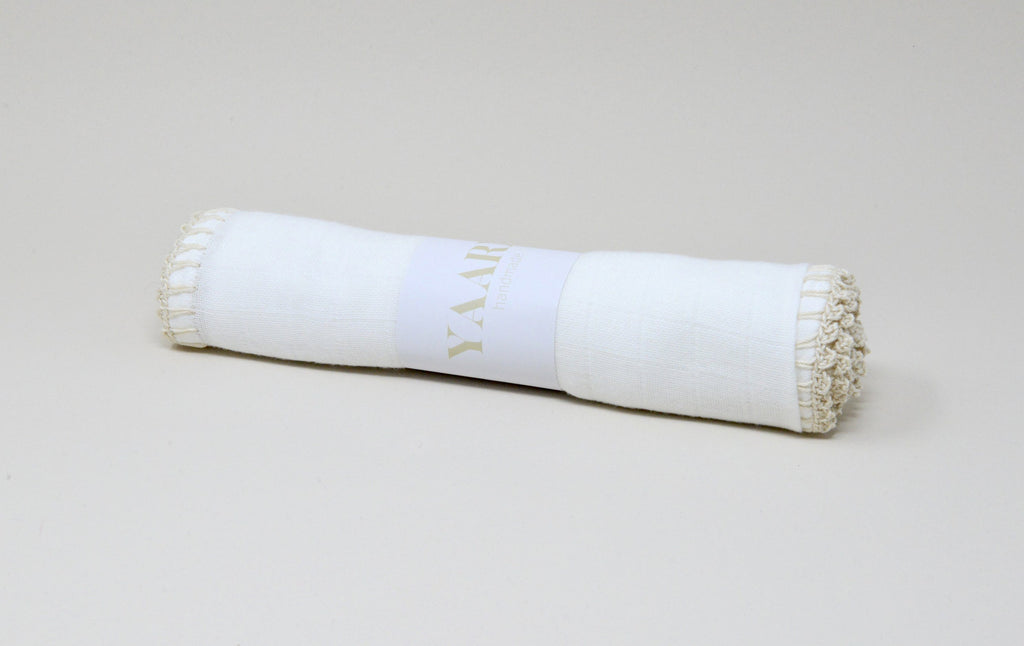 Yaarn - Muslin swaddle 70x70cm handgemaakt Medium - Beige
