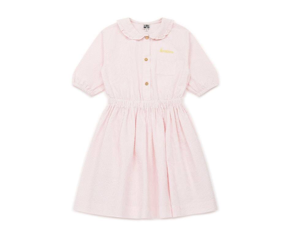 Jurk met print - roze strepen - Bonton