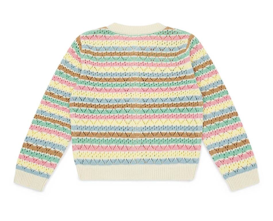 cardigan met streepjes - multico - Bonton
