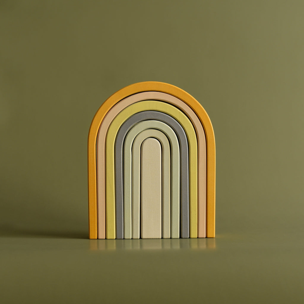 Min Min Copenhagen - Grote regenboog hout - Pastel