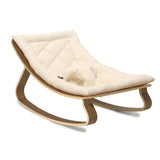 Levo wiegstoel walnut- organic white - Charlie Crane