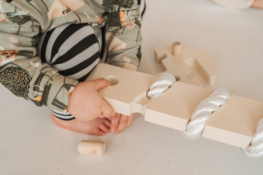 Wooden balance beam - Balance Beam TipiToo maxi - Ivory white - Ette Tete