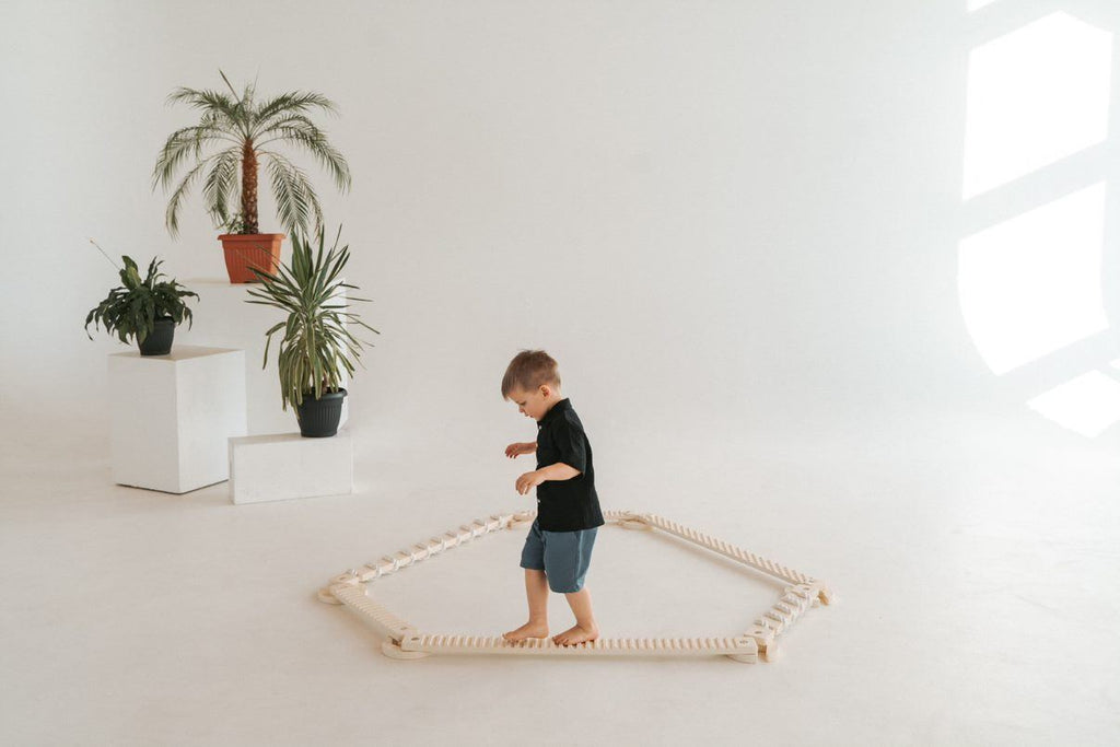 Wooden balance beam - Balance Beam TipiToo maxi - Ivory white - Ette Tete