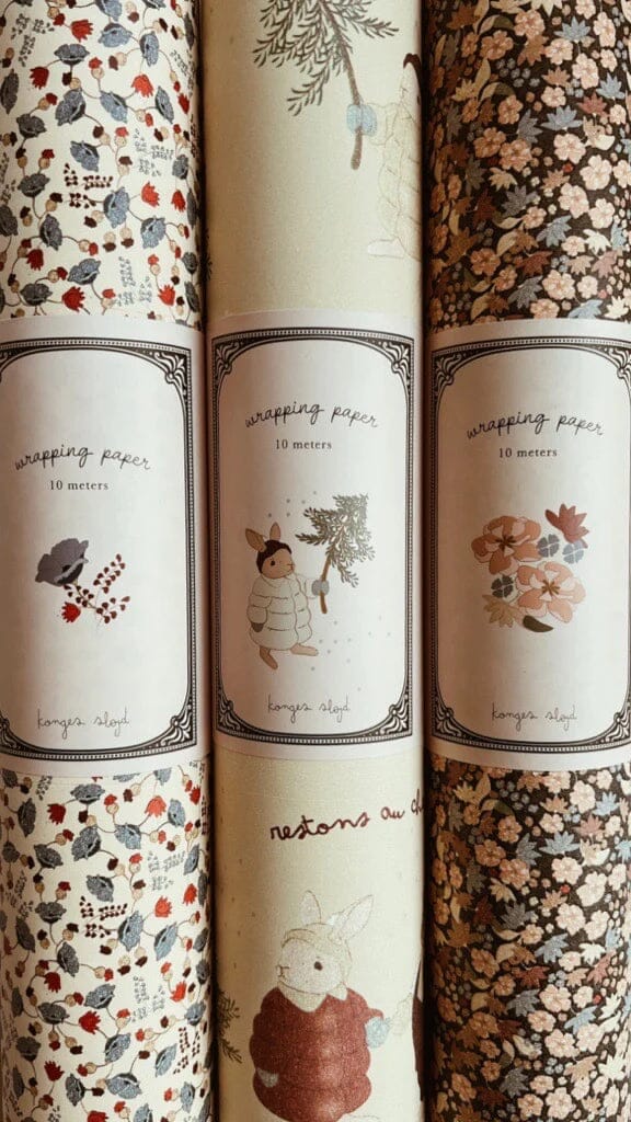 papier cadeau - marche de fleur - Konges Slojd
