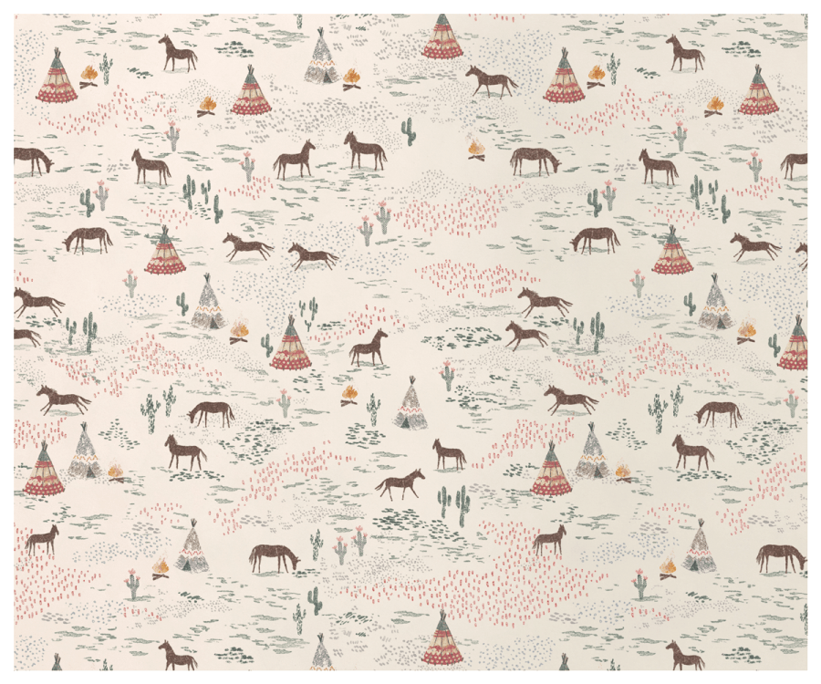Inpakpapier - Chevaux heureux 10m - Maileg