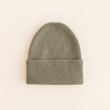 beanie fonzie - newborn - artichoke - hvid