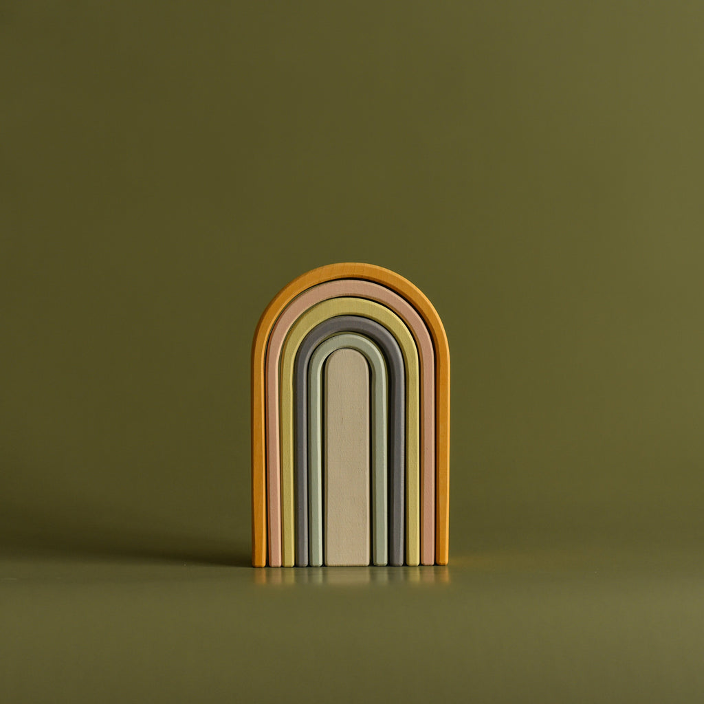 Min Min Copenhagen - Kleine regenboog hout - Pastel