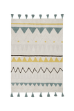 wasbaar tapijt - azteca vintage blue - Lorena Canals