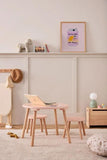 Stoel en tafel set - abrikoos