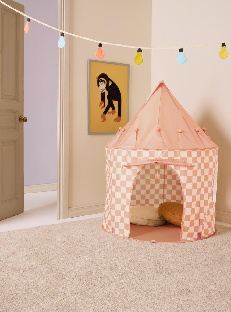 Spielzelt - Check Apricot - Kid's Concept 