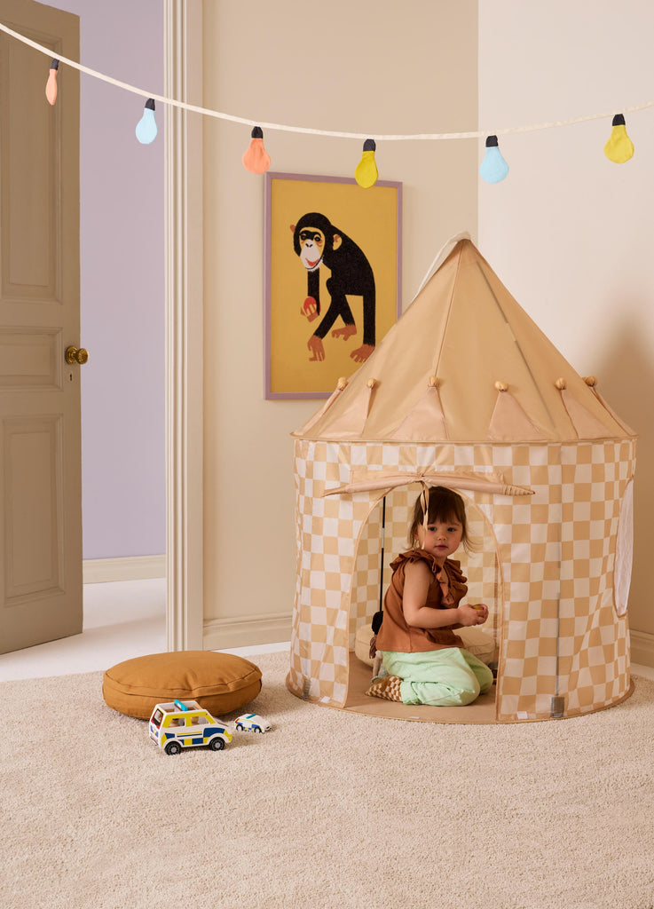 Tente de jeu - Check Yellow - Kid's Concept 