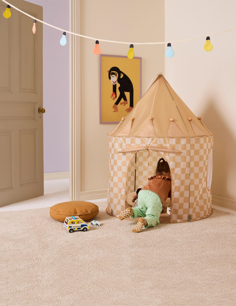 Tente de jeu - Check Yellow - Kid's Concept 