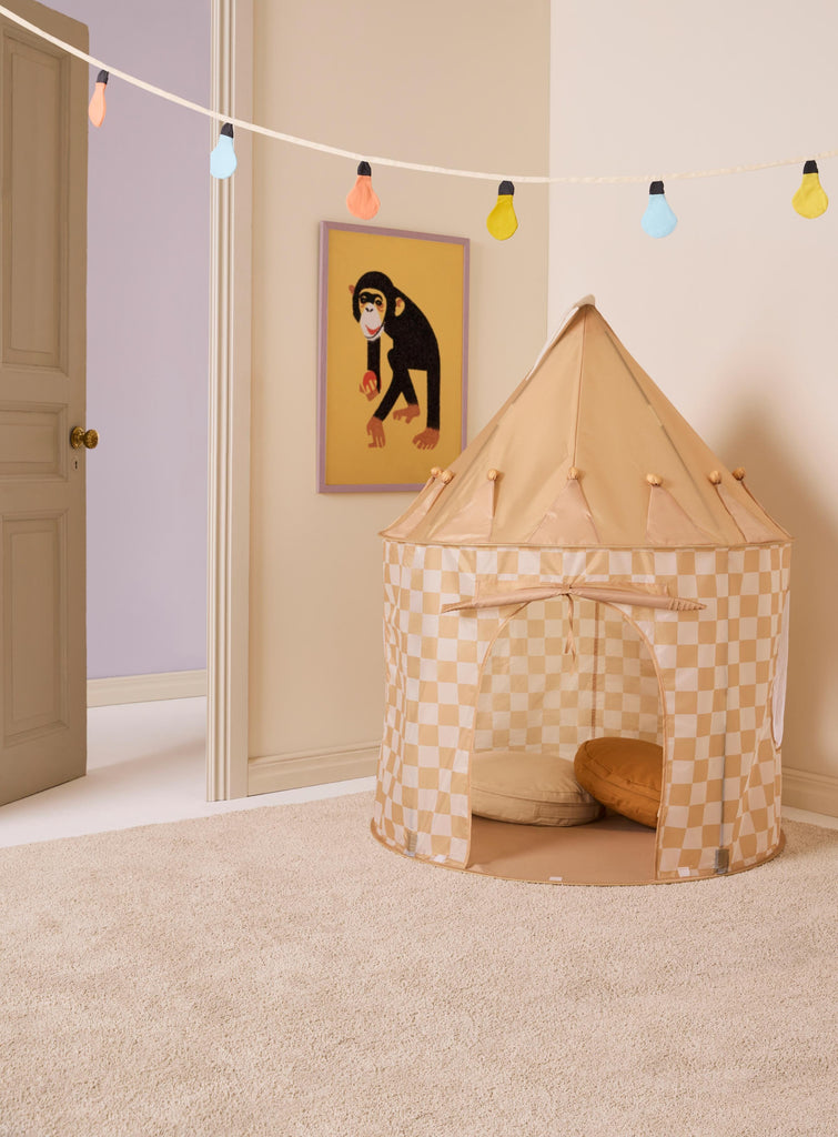 Tente de jeu - Check Yellow - Kid's Concept 