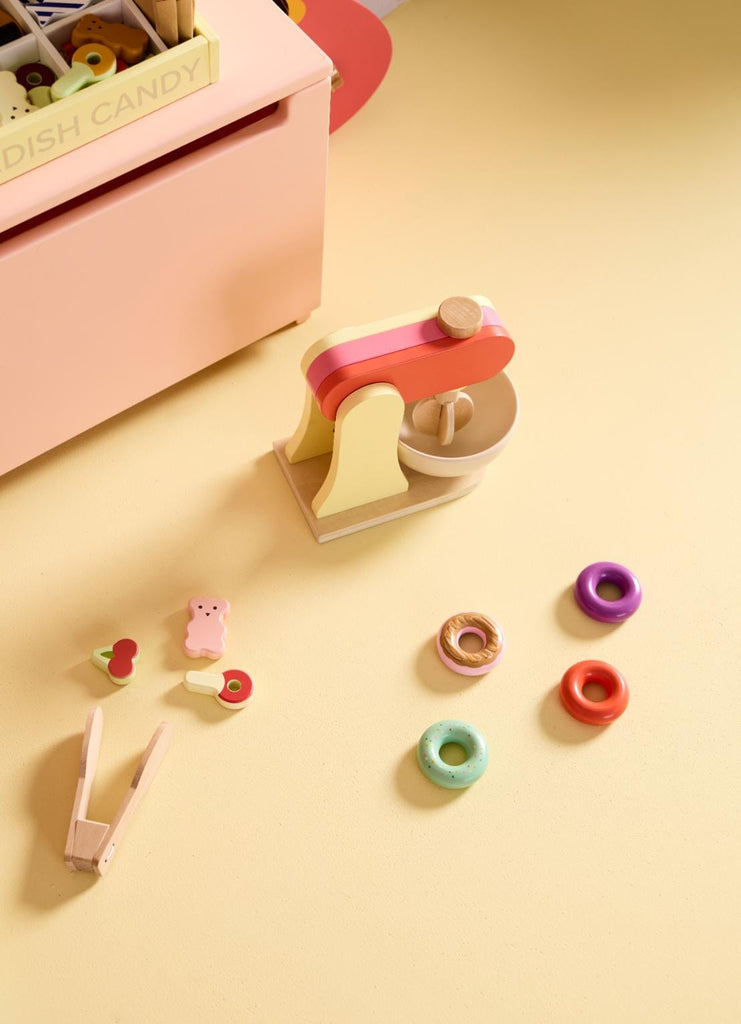 Houten mixer Geel