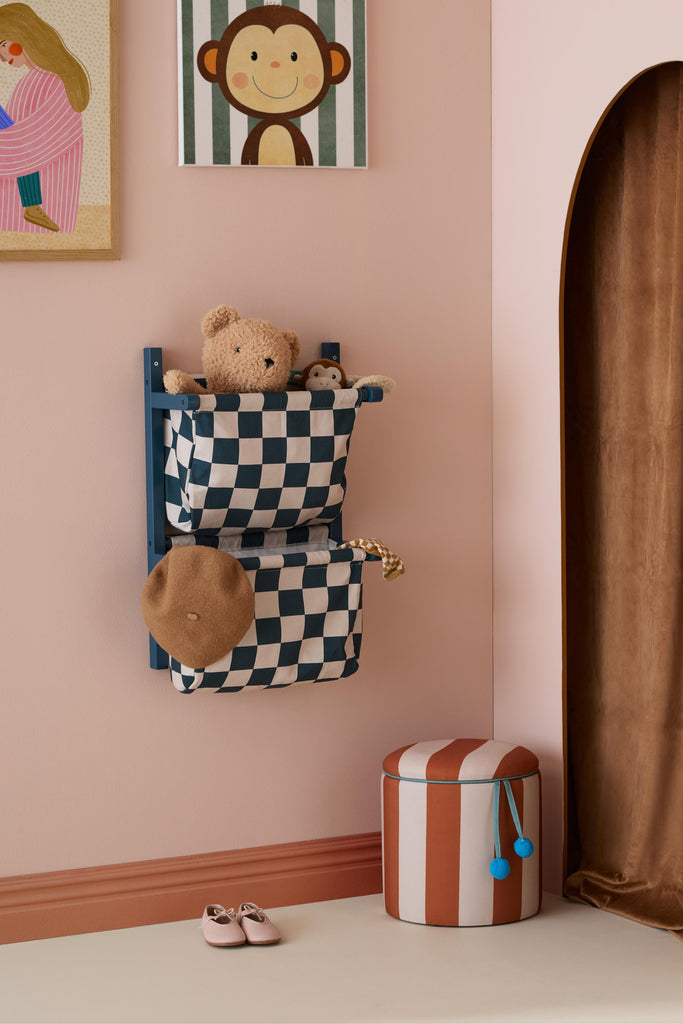 Wandregal Textil - Check Teal - Kid's Concept