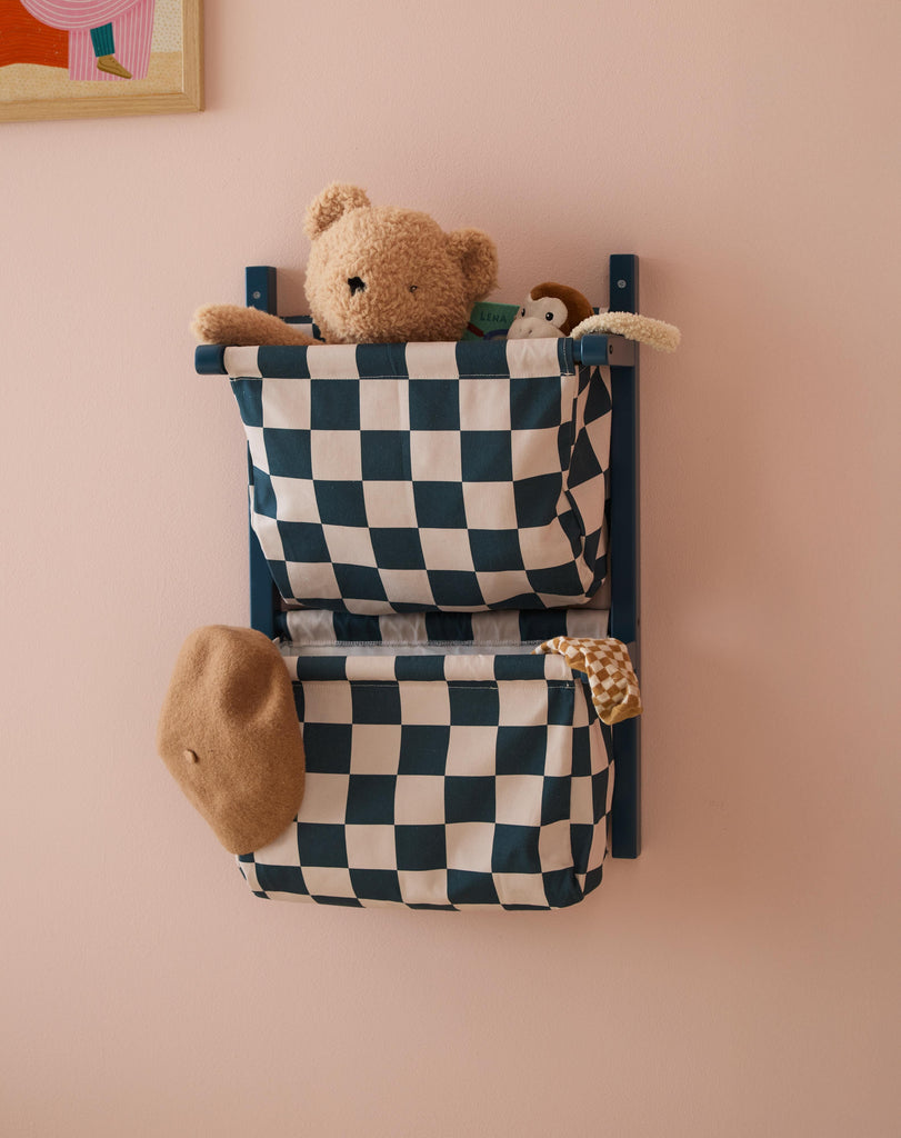 Wandregal Textil - Check Teal - Kid's Concept
