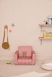 Opvouwbare fauteuil - Stripe Clay Pink - Kid's Concept