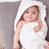 Badcape badstof ruffle - Offwhite - Meyco
