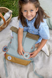 Mini Rolltop rugzak Nature - Light Blue