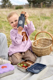 Lunchbox stainless steel - Little Gang - Smile Navy