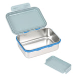 Lunchbox stainless steel - Sunny Explorer - groen/blauw