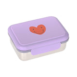 Lunchbox stainless steel - Little Gang - Heart Lilac