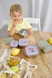 Snackdoosjes stainless steel - set van 3 - Happy Fruits - Lemon