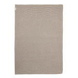 Gestreept gebreid deken - Dark taupe/Natural