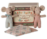 Tweeling Babymuisjes in luciferdoosje - Ruit - Maileg