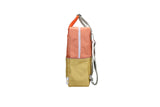 Rugzak large - Wonders Coral pink + Reed green