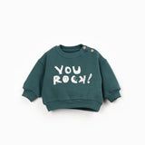 Fleece sweater met print - Fiber