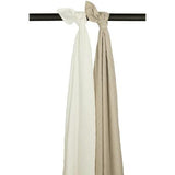 2-pack Hydrofiele doeken pre-washed - Offwhite/Sand - Meyco