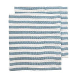 2-pack Hydrofiele doeken pre-washed - Fat Stripe Jeans Blue - Meyco